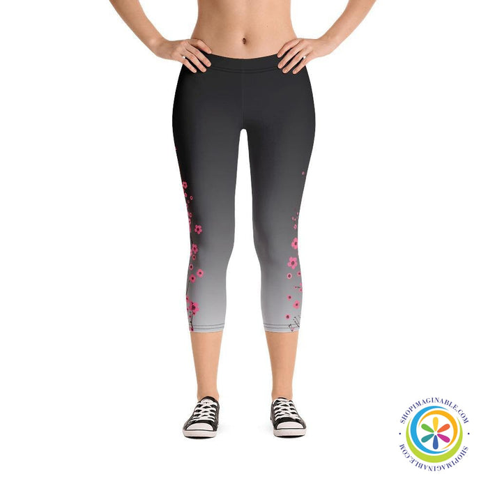 Cherry Blossom Capri Leggings-ShopImaginable.com