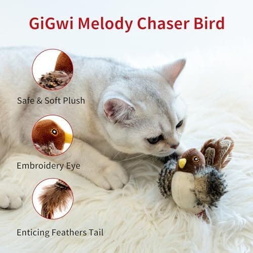 Chirping Bird Cat Toys Realistic Bird Plush Toy Cat Toys amazon