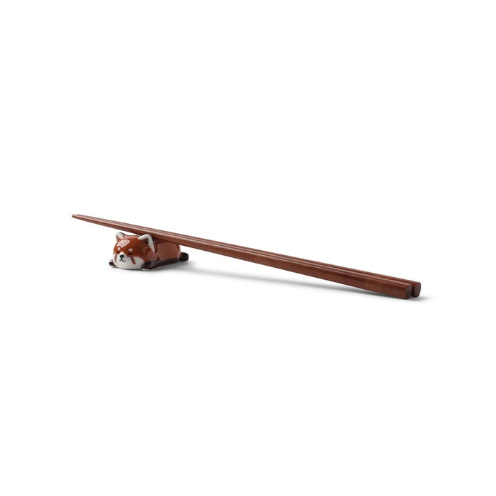 Chopstick Rest - Red Panda - in use