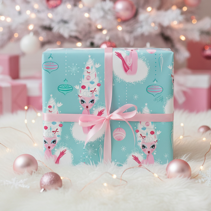 Christmas Coiffure • Gift Wrap Paper 3 Rolls