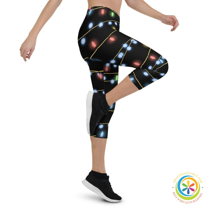 Christmas Lights Capri Cropped Leggings-ShopImaginable.com