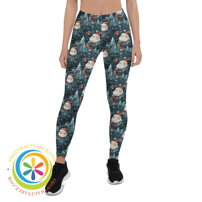 Christmas Santa Full Length Athleisure Leggings Xs Leggings