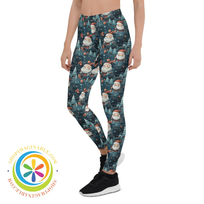 Christmas Santa Full Length Athleisure Leggings Leggings