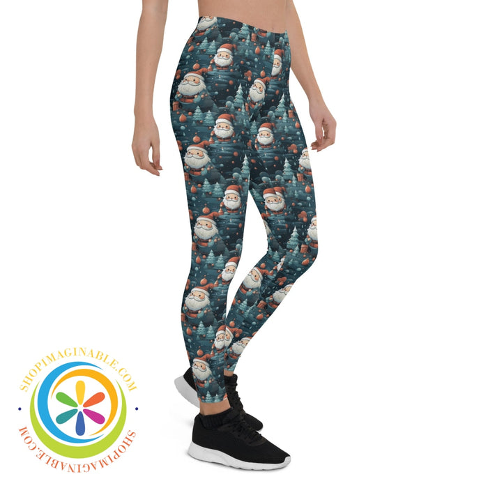 Christmas Santa Full Length Athleisure Leggings Leggings