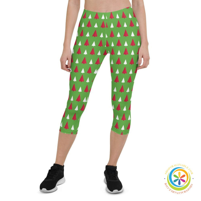 Christmas Tree Capri Leggings-ShopImaginable.com