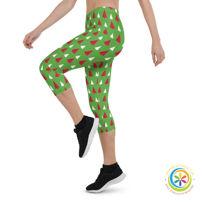 Christmas Tree Capri Leggings-ShopImaginable.com
