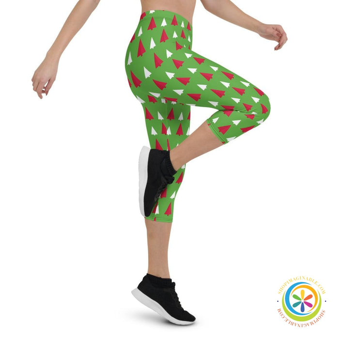 Christmas Tree Capri Leggings-ShopImaginable.com