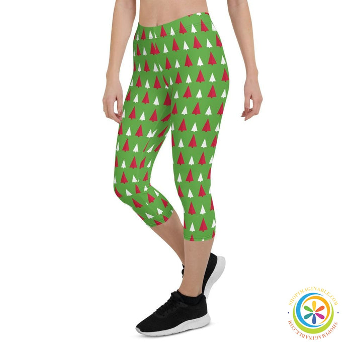 Christmas Tree Capri Leggings-ShopImaginable.com