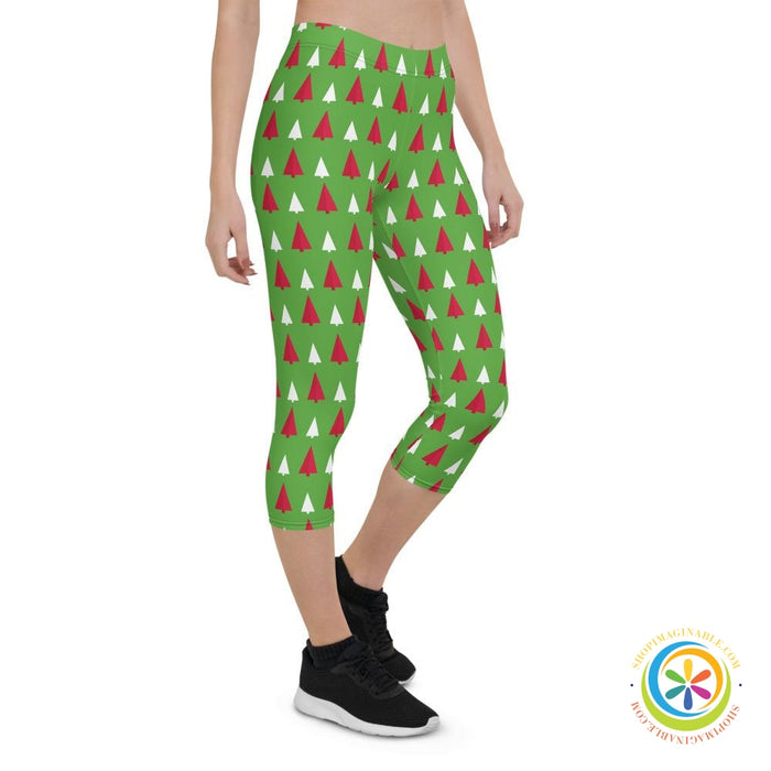 Christmas Tree Capri Leggings-ShopImaginable.com