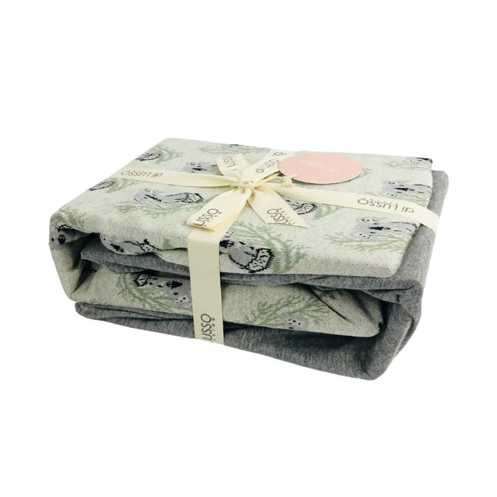 Di Lusso Living Clancy Koala Fitted Bassinet Sheet Set (2pc) | Koop.co.nz