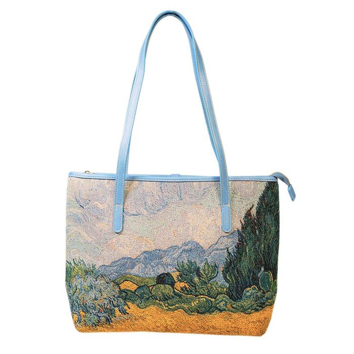 COLL-ART-VG-WHEAT | Van Gogh Wheatfield College/Shoulder Tote Bag