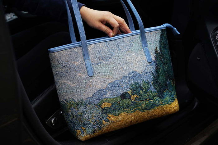 COLL-ART-VG-WHEAT | Van Gogh Wheatfield College/Shoulder Tote Bag