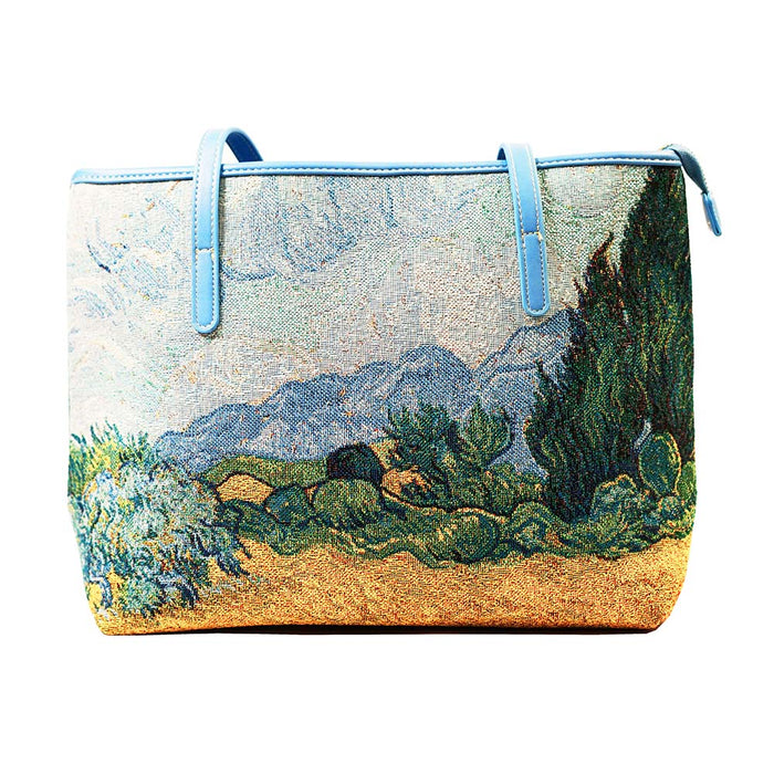 COLL-ART-VG-WHEAT | Van Gogh Wheatfield College/Shoulder Tote Bag