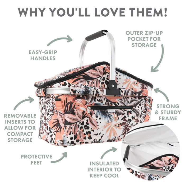 Splosh Collapsible Picnic Basket – Leopard | Koop.co.nz