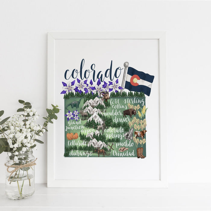 Colorado State Map Art Print - Jetty Home