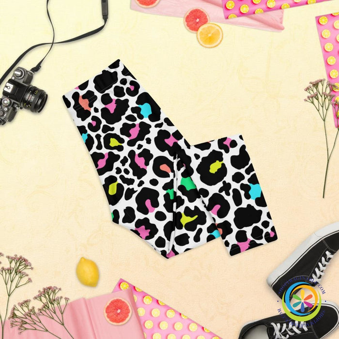Colorful & Classic Leopard Print Capri Leggings-ShopImaginable.com