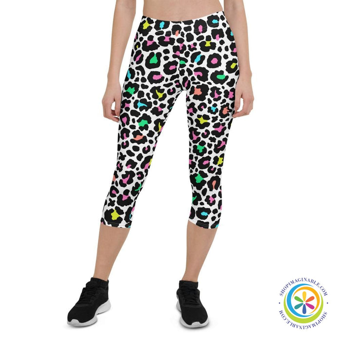 Colorful & Classic Leopard Print Capri Leggings-ShopImaginable.com