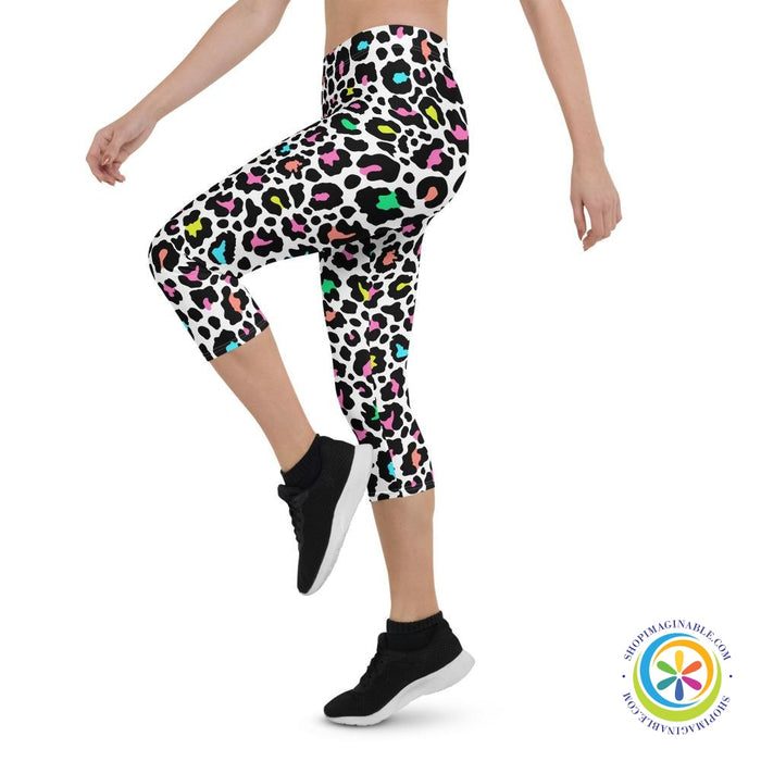 Colorful & Classic Leopard Print Capri Leggings-ShopImaginable.com