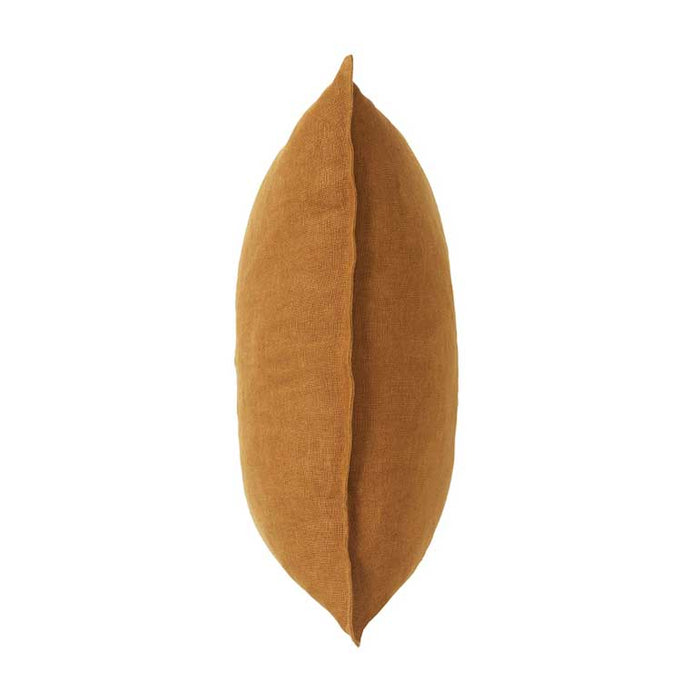 Weave Como Lumbar Linen Cushion - Spice | Koop.co.nz