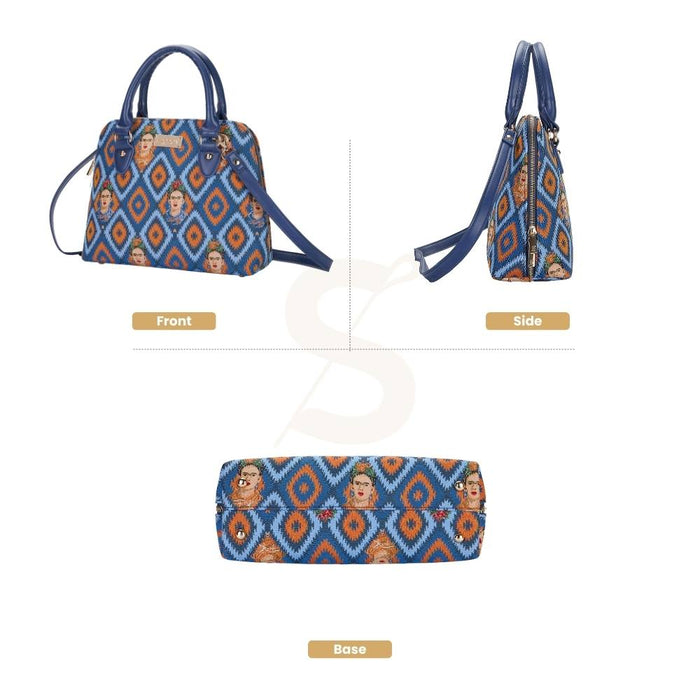 CONV-FKICON | Frida Kahlo Convertible Top Handle Purse Handbag