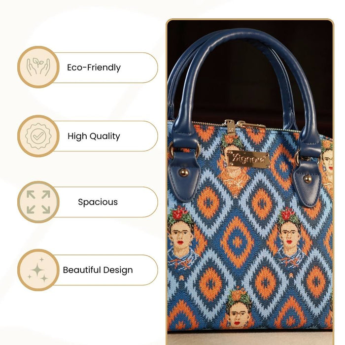 CONV-FKICON | Frida Kahlo Convertible Top Handle Purse Handbag
