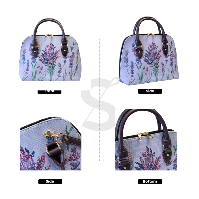 CONV-LAVENDER | LAVENDER Convertible Top Handle Purse Handbag