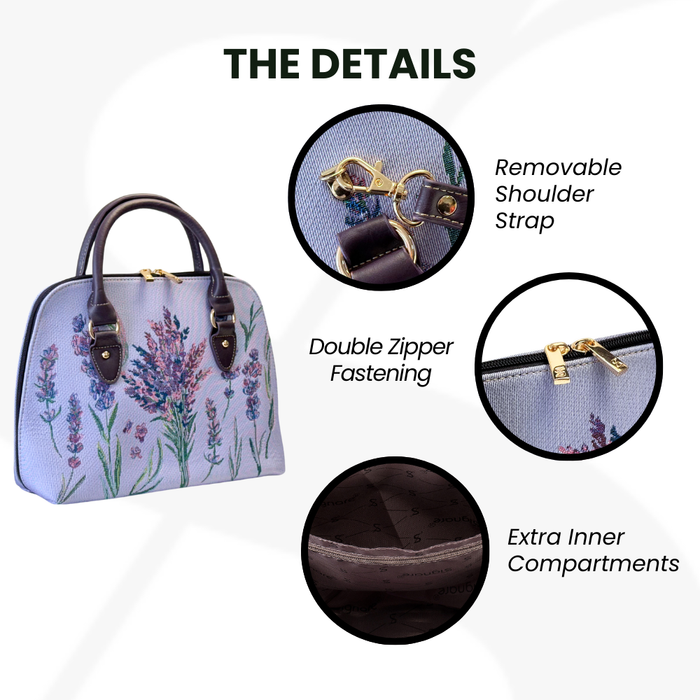 CONV-LAVENDER | LAVENDER Convertible Top Handle Purse Handbag