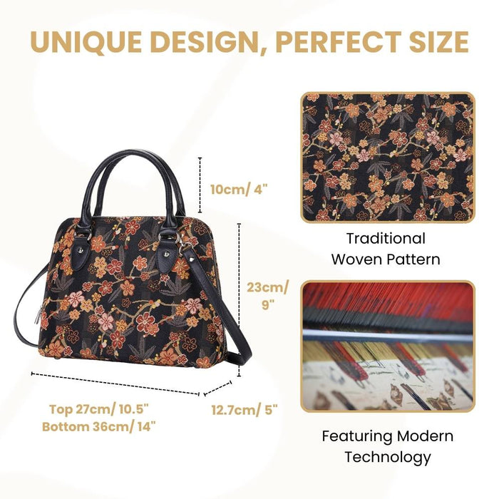 CONV-SAKURA | Ume Sakura Convertible Top Handle Purse Handbag