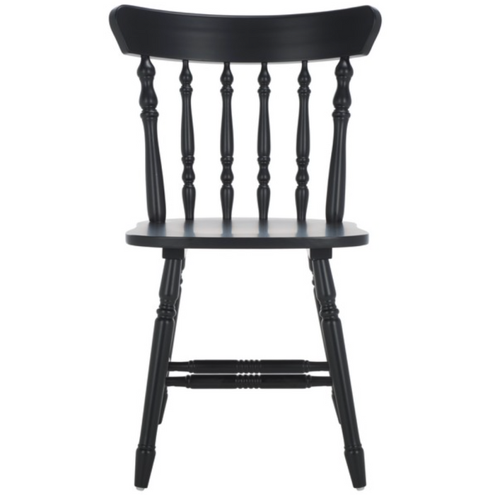 Coralyn Spindle Back Dining Chairs in Matte Black (Set of 2)
