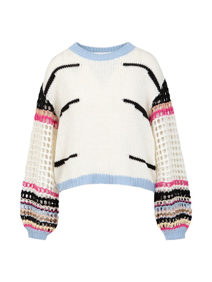 Coster Copenhagen Jumper with Crochet Sleeves Mix