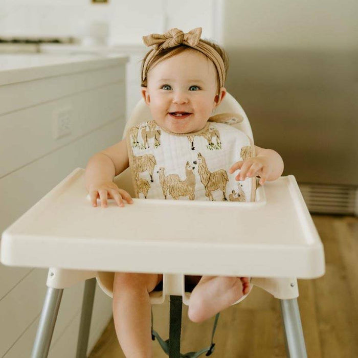 Little Unicorn Cotton Muslin Classic Bib 3pk - Llama Llama | Koop.co.nz