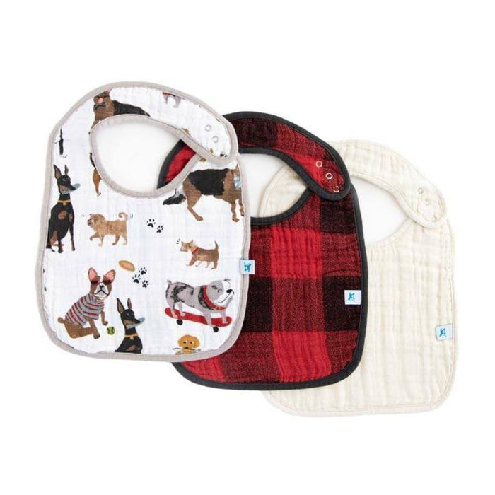 Little Unicorn Cotton Muslin Classic Bib 3pk - Woof | Koop.co.nz