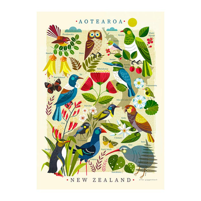 Image Vault Cotton Tea Towel - Aotearoa | Koop.co.nz