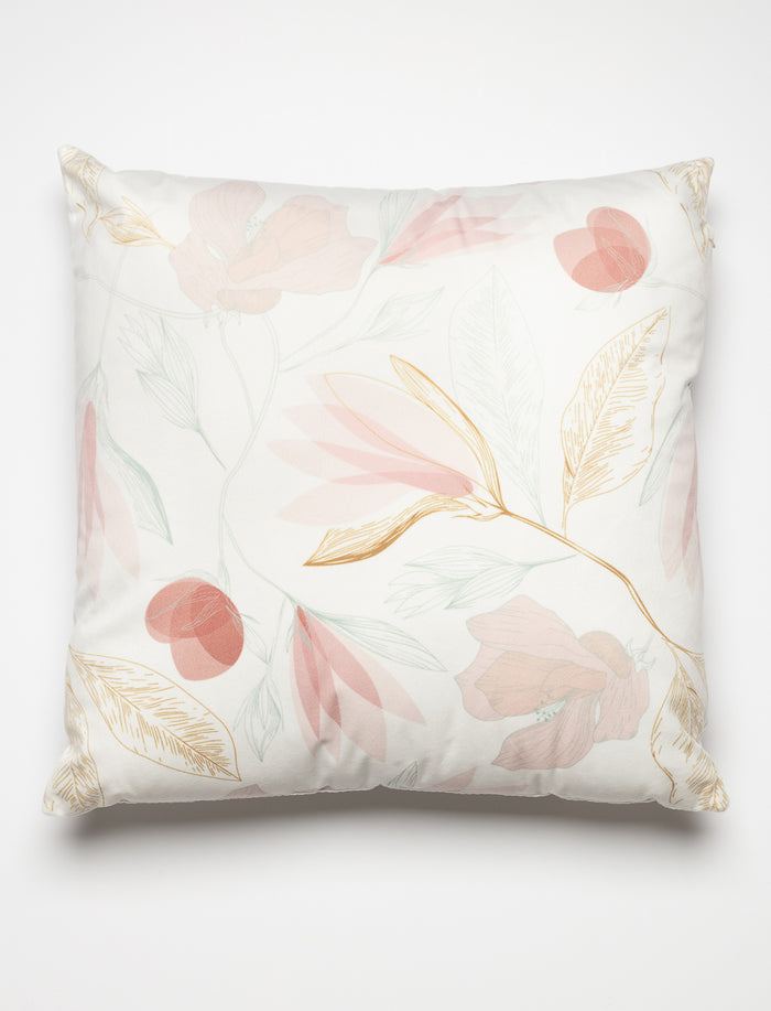 Coussin à imprimé de fleurs