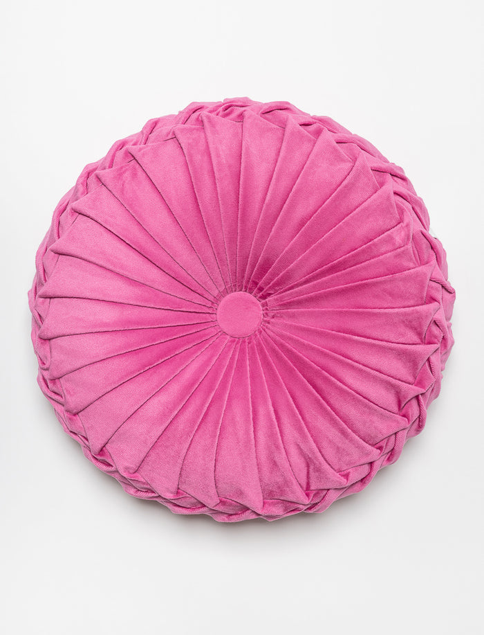 Coussin rond en velours