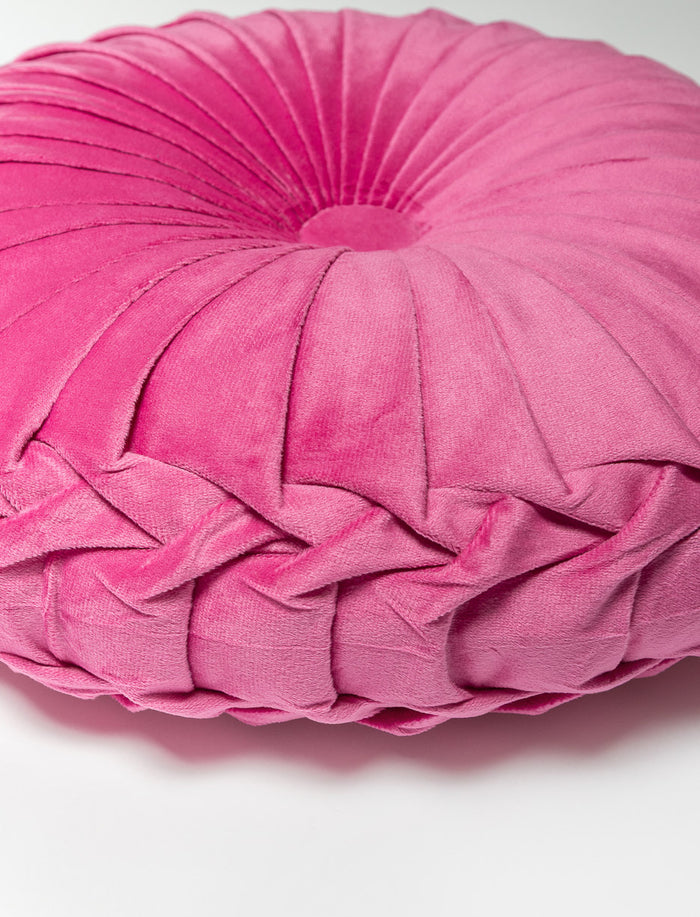 Coussin rond en velours
