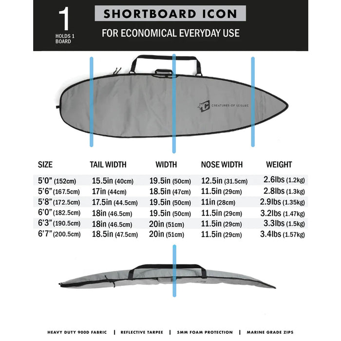 Creatures Of Leisure | Boardbag Shortboard Icon Lite