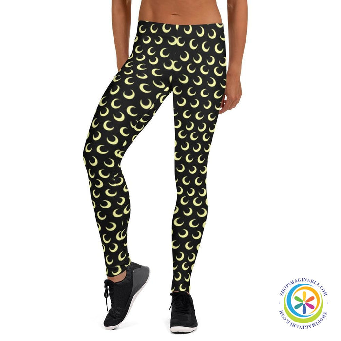 Crescent Moon Full Length Leggings-ShopImaginable.com