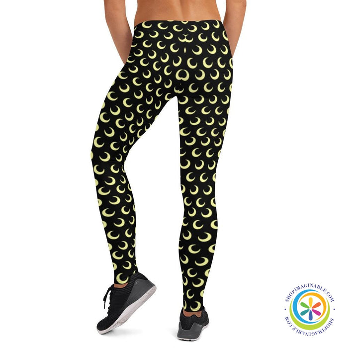 Crescent Moon Full Length Leggings-ShopImaginable.com