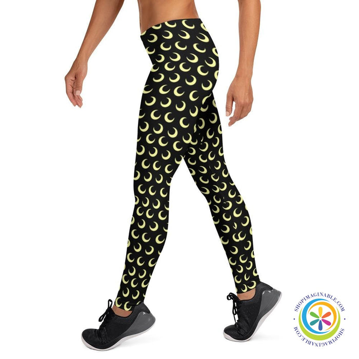 Crescent Moon Full Length Leggings-ShopImaginable.com