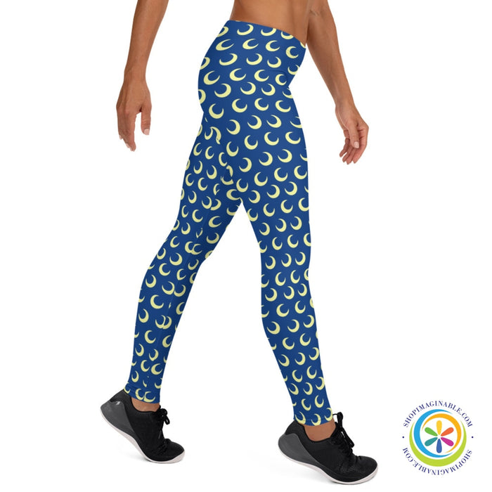 Crescent Moon Full Length Leggings-ShopImaginable.com
