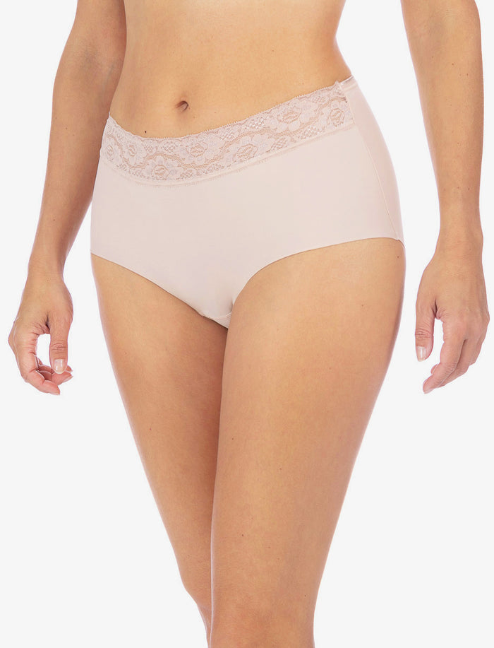 Culotte taille haute avec dentelle
