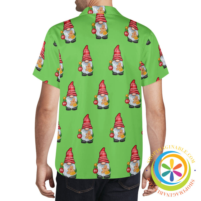 Cute Christmas Gnome Party Hawaiian Casual Shirt