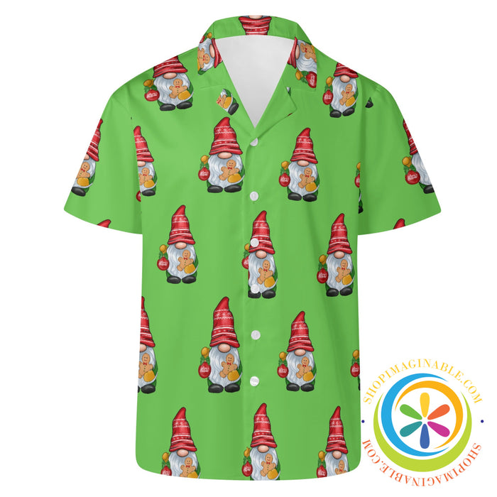 Cute Christmas Gnome Party Hawaiian Casual Shirt