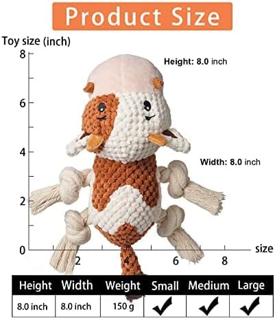 Cute Squeaky Dog Toys with Crinkle Paper Dog Toys Pet Clever