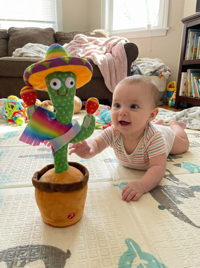Dancing Cactus Plush Toy – Musical Sombrero Cactus 3+age
