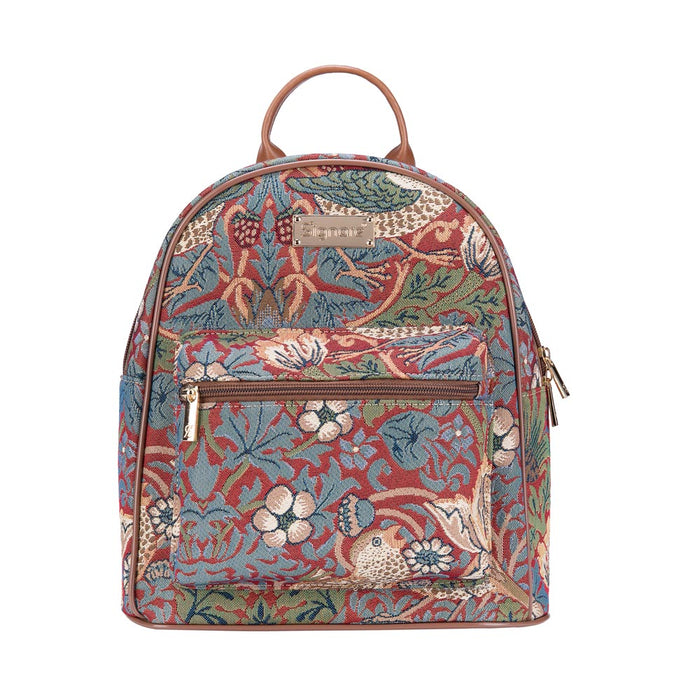 DAPK-STRD | William Morris Strawberry Thief Red daypack bag