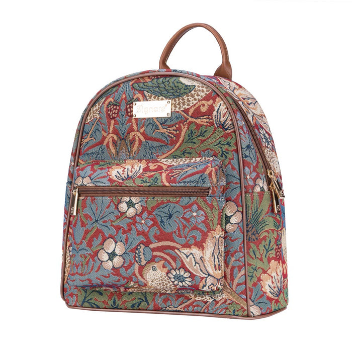 DAPK-STRD | William Morris Strawberry Thief Red daypack bag
