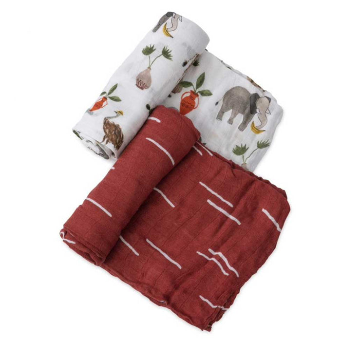 Little Unicorn Deluxe Muslin Swaddle 2pk – Safari Social | Koop.co.nz