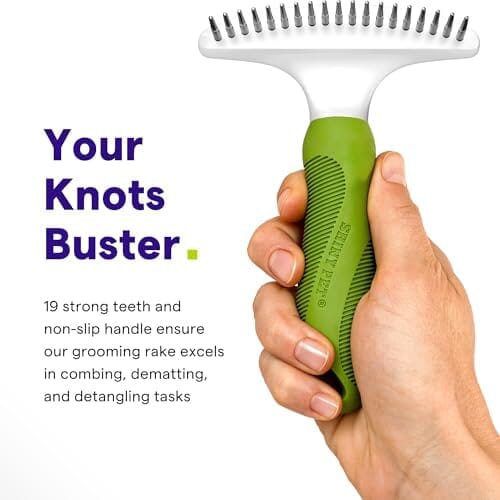 Dematting Comb Tool for Removing Matted Hair from Under Coat Dog Combs Pet Clever